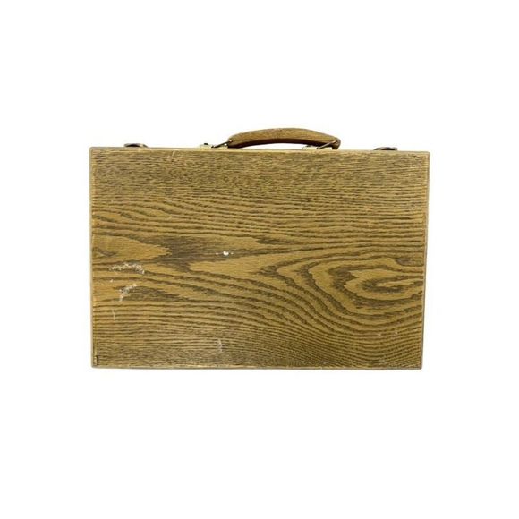 Vintage Wooden Case Backgammon Set - No Dice - All Other Pieces Included - Picture 6 of 6